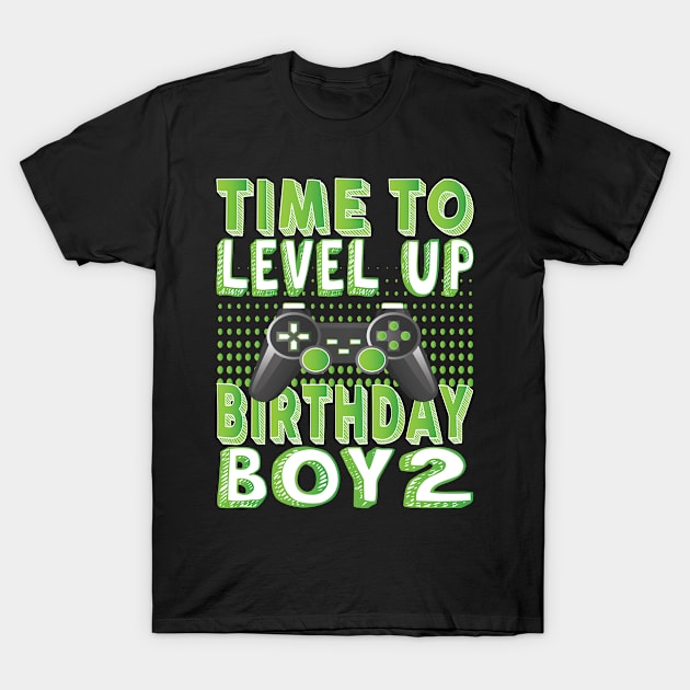 Time To Level Up Birthday Boy 2 Years Old Video Game Lover graphic T-Shirt by Grabitees